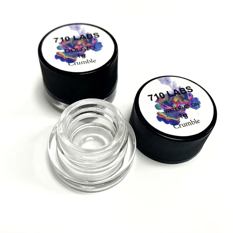 

710 Labs 5mL Non-stick glass Jar Dab Wax Containers For Food Grade Jars oil Concentrate holder