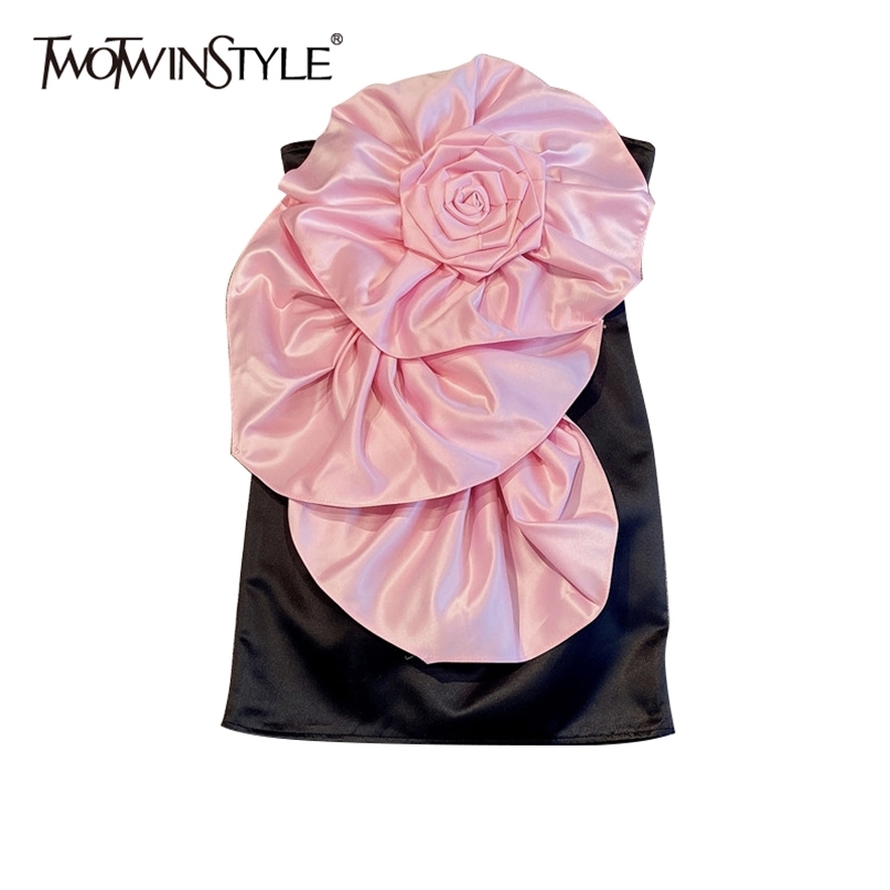 

Vintage Hit Color Dress For Women Slash Neck Sleeveless Patchwork Floral Slim Mini Dresses Female Summer 210520, Pink