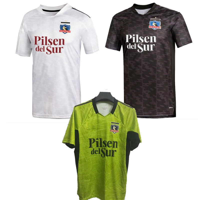 

2021 2022 Colo-Colo Soccer Jerseys Colo FALCON BLANDI SUAZO CAMPOS 21 22 OPAZO home away football shirt maillots de foot, Black;yellow