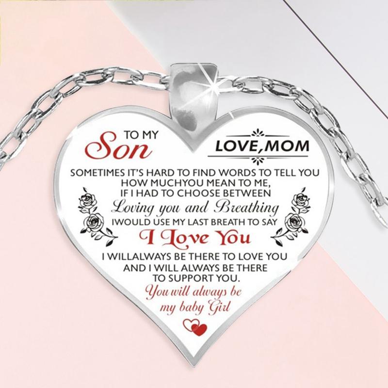 

SON Romantic Heart Necklace Rose Flower Pendants Necklaces For Women Girls Jewelry Love Gifts Pendant