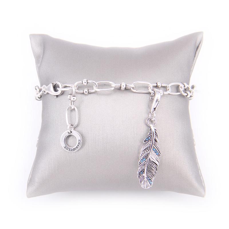 

Charm Bracelets Feather 2021 Summer Link Chain Trendy Fashion Club Jewelry Style Women Gift