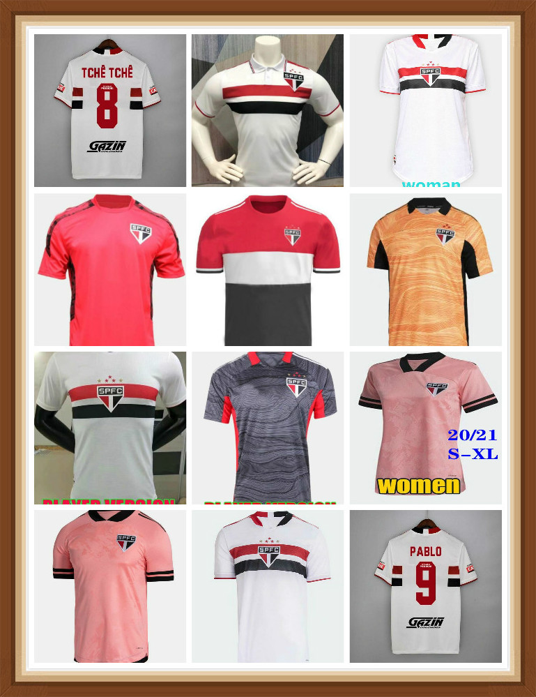 

21 22 Sao Paulo Soccer Jersey away red 2021 2022 DANI ALVES PATO Hernanes LUCIANO Home white football shirt training WOMEN