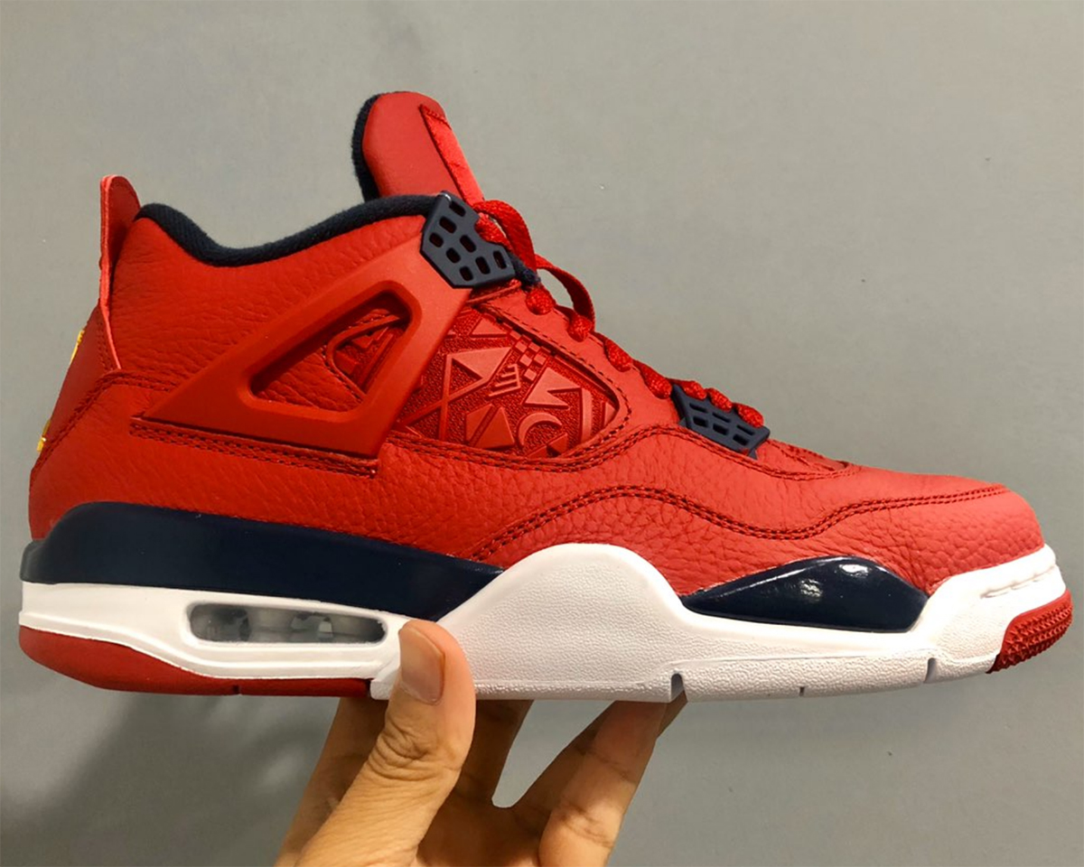 

Grm Red GS/FIBA Jumpman 4 4s fashion shoe Mens Basketball Shoes
