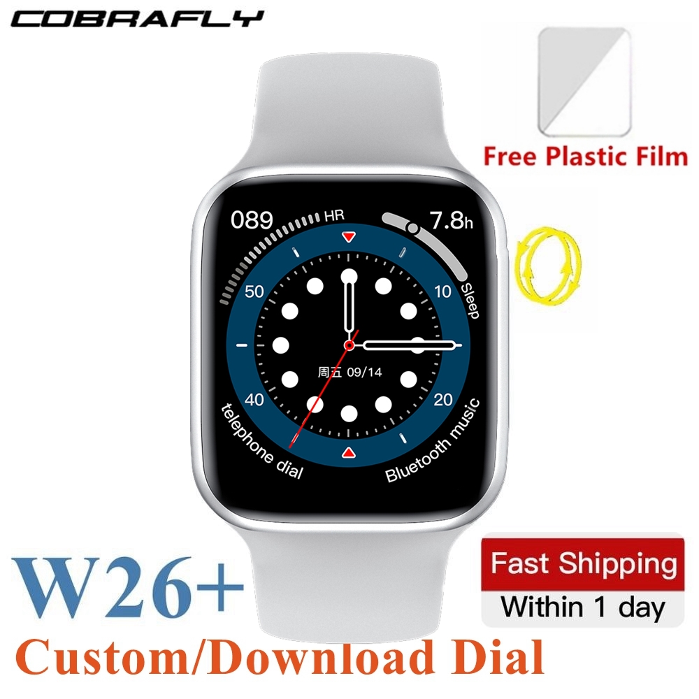 

COBRAFLY NEW W26 Plus 44MM 1.75 inch Smart watch BT call Watch W26 Pro IP68 Waterproof Dual UI Heart rate Fitness Trackerg, Black