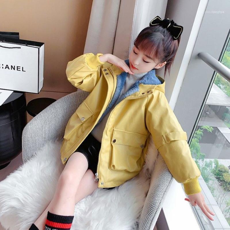 

Jackets Autumn Winter Baby Girls Coats Warm Casual Thickening Kids Girl Outwear Hooded Costume Solid Color Outerwear For 3-12Yrs1, Blue;gray