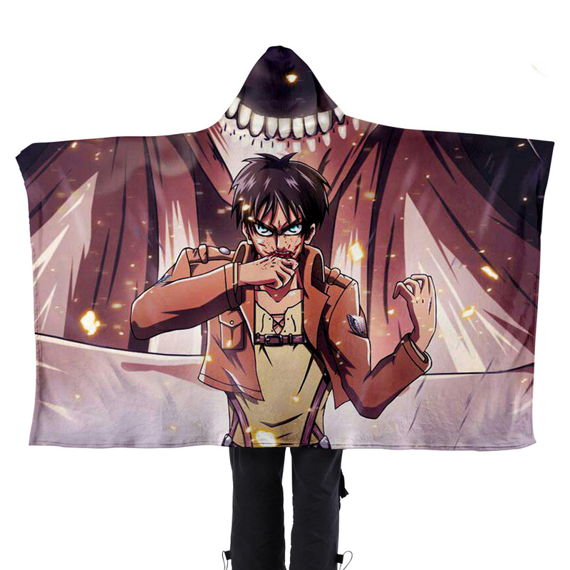 

Attack on Titan Fierce eyes 3D printing Lunch break blanket High-quality soft comfortable,non-fading durable anti-fouling