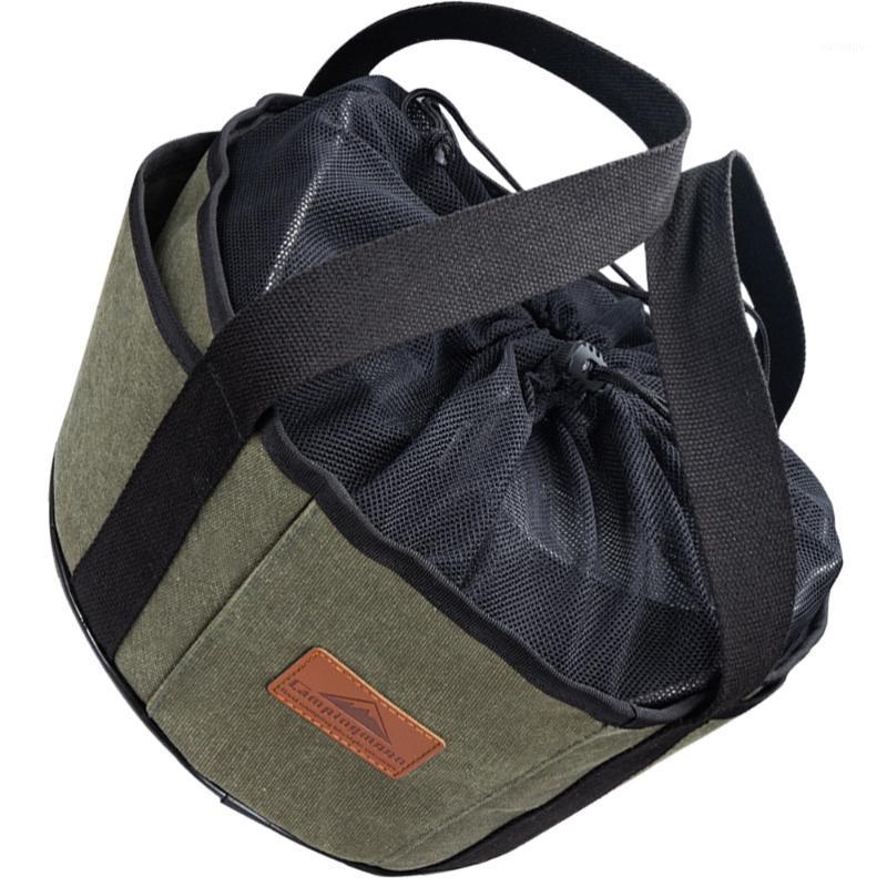 

Storage Bags Camping Barbecue Oven Canvas Pouch Cooking Utensils Organizer Hand Bag