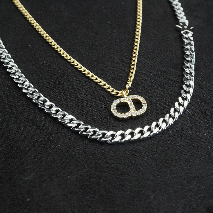 75%OFF Outlet new Star Letter double color matching necklace-image-711288858