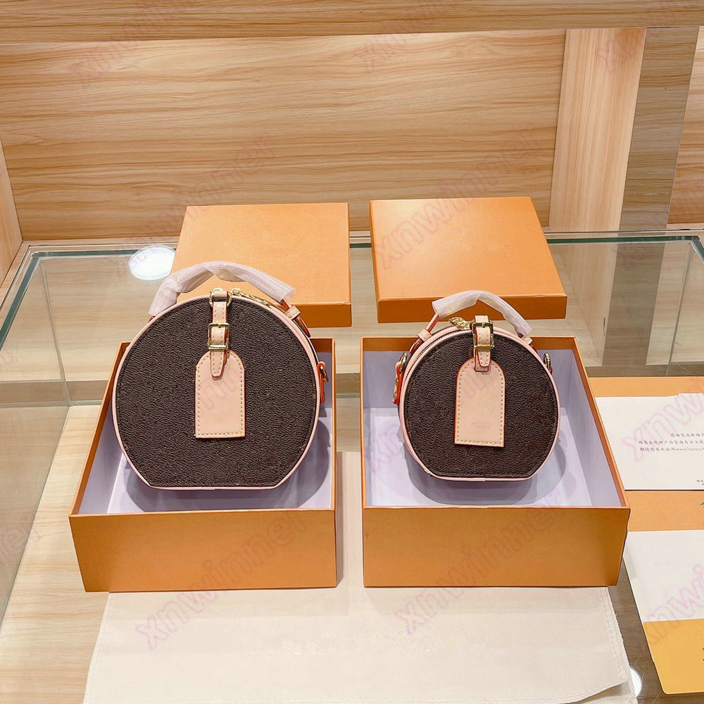 

Mini PETITE BOITE CHAPEAU PM MM Wallet Hatbox Round Bags Cross body Handbag Designer MULTI-POCHETTE Leather Bag Designers Luxurys Wallets Co, Red;black