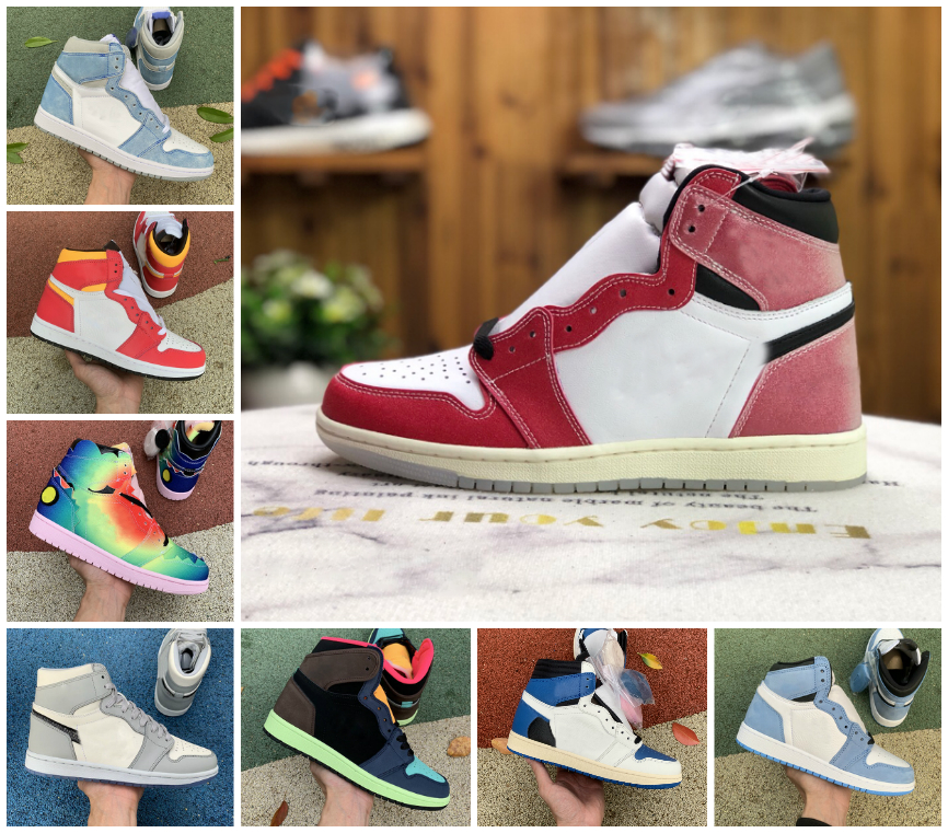 

High University Blue 1 1s Men Basketball Shoes light smoke grey Mens sneakers hyper royal twist lucky green mid white shadow dark mocha women sports trainers, Bubble package bag