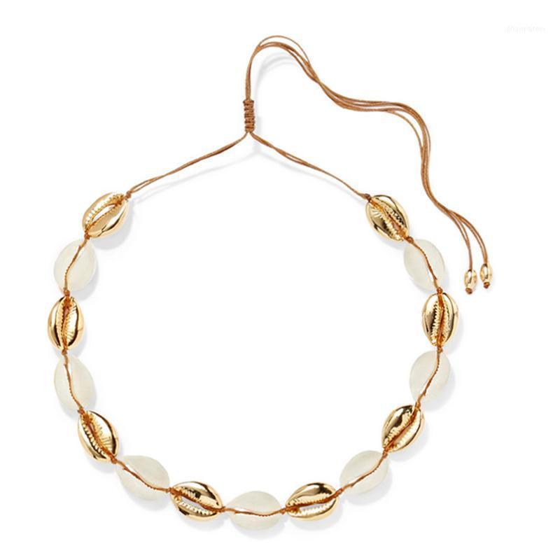 

Chains Fashion Boho Gold Shell Puka Handmade Necklace Adjustable Rope Friendship Cowrie Cowboy1