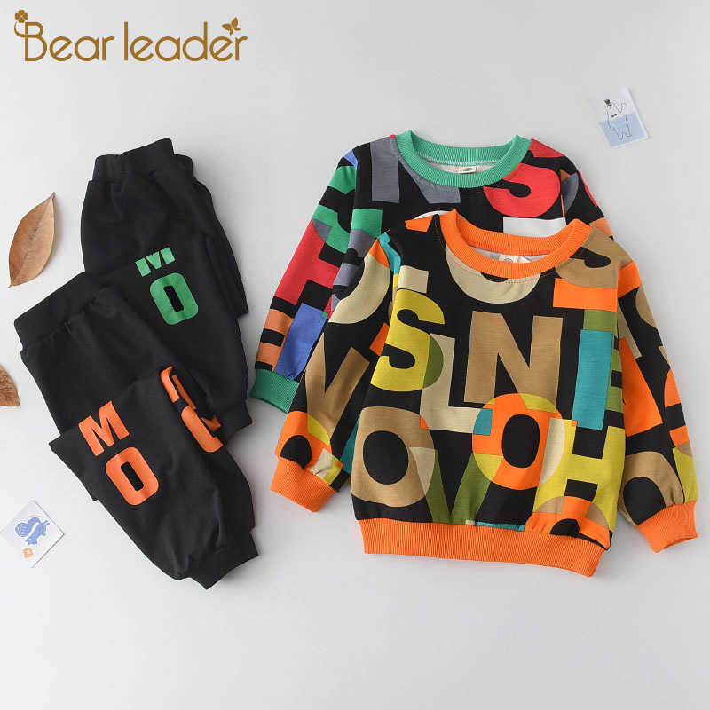 

Bear Leader Boys Clothing Sets Autumn Boys Clothes Print Sweatshirt Pants 2Pcs Suit Casual Kids Clothing Sets for 1-5 Years 210708, Ah955green