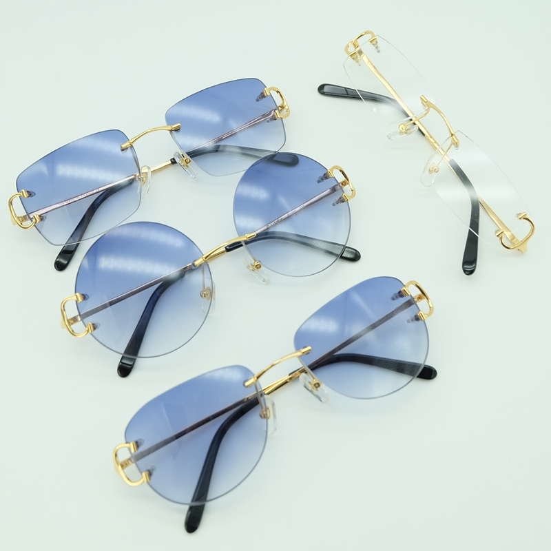 

70% Off Online Store Metal Sunglasses Rimless Square Big Luxury Mens Sunglass 2021 Carter Sun Glasses Brand Desinger Shade For Men