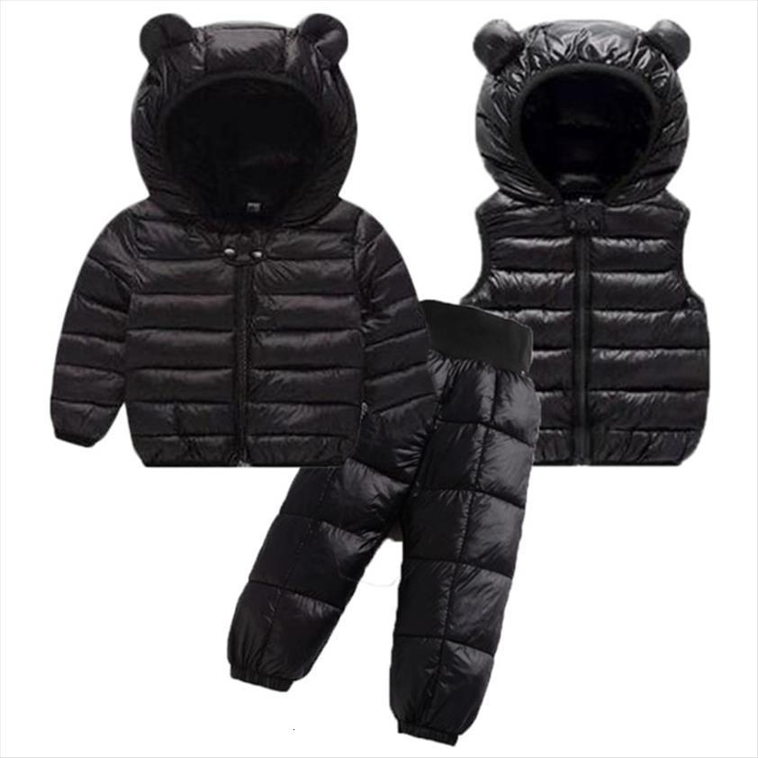 

Toddler Winter Baby Girls Boys Clothing Sets Warm Faux Jacket Clothes Children Kids Snowsuit Coats Vest Pants Overalls, Color7