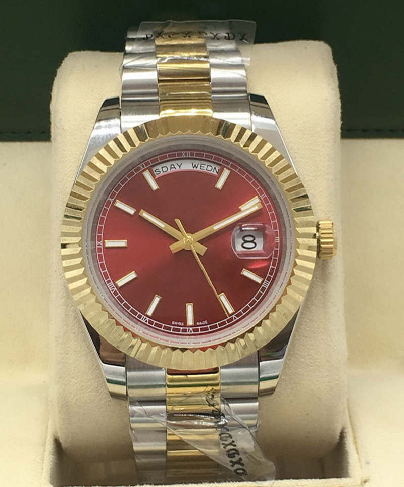 

Free transportation of high quality fashion diameter 41mm men's double calendar luminous Ding watch men's automatic movement, Slivery;brown