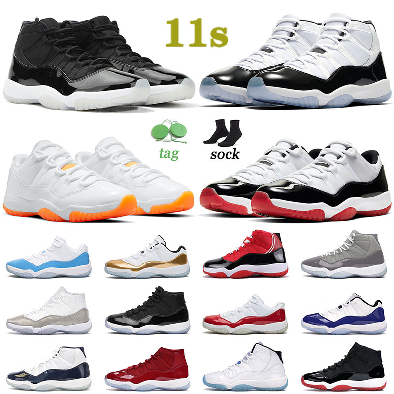

Jubilee 25th Anniversary 11 Mens Basketball Shoes 11s High Concord 45 Jumpman Low Bred Citrus Grey Cool UNC Space Jam Women Men Sports Trainers, A59 40-47