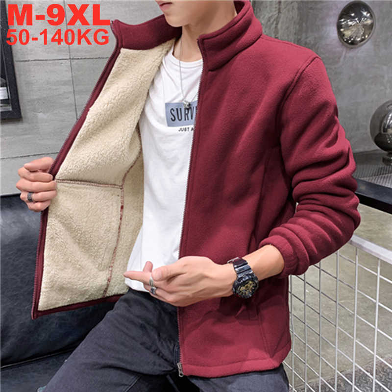 

Large Size 9xl 8xl 7xl Winter Thicken Men Jackets Fleece Lined Jacket Coat Male Warm Military Coats Vintage Softshell Overcoats X0621, Thin red