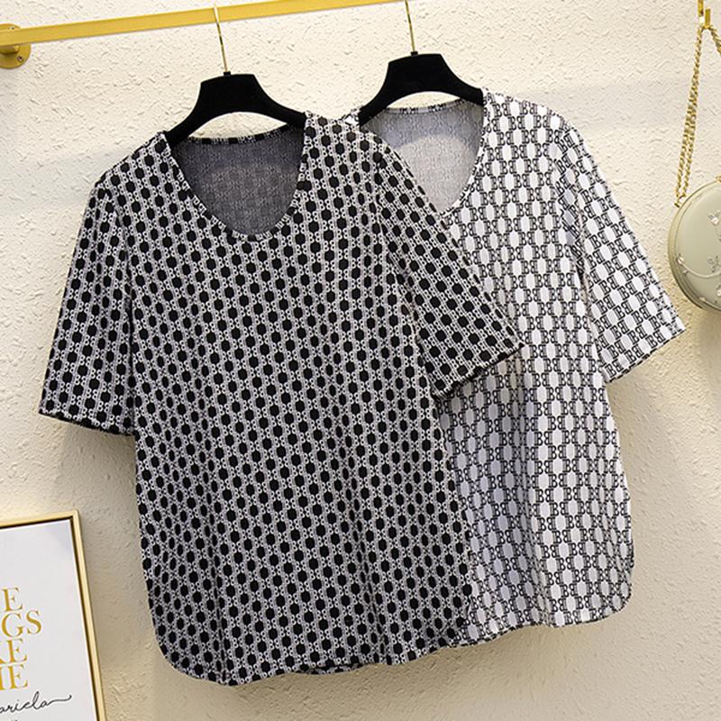 

Women' Blouses & Shirts Chemisier Femme 2021 Summer Tops Vintage Woman Clothes Short Sleeve Chiffon Shirt Women Blouse Fashion Print Korean, Black