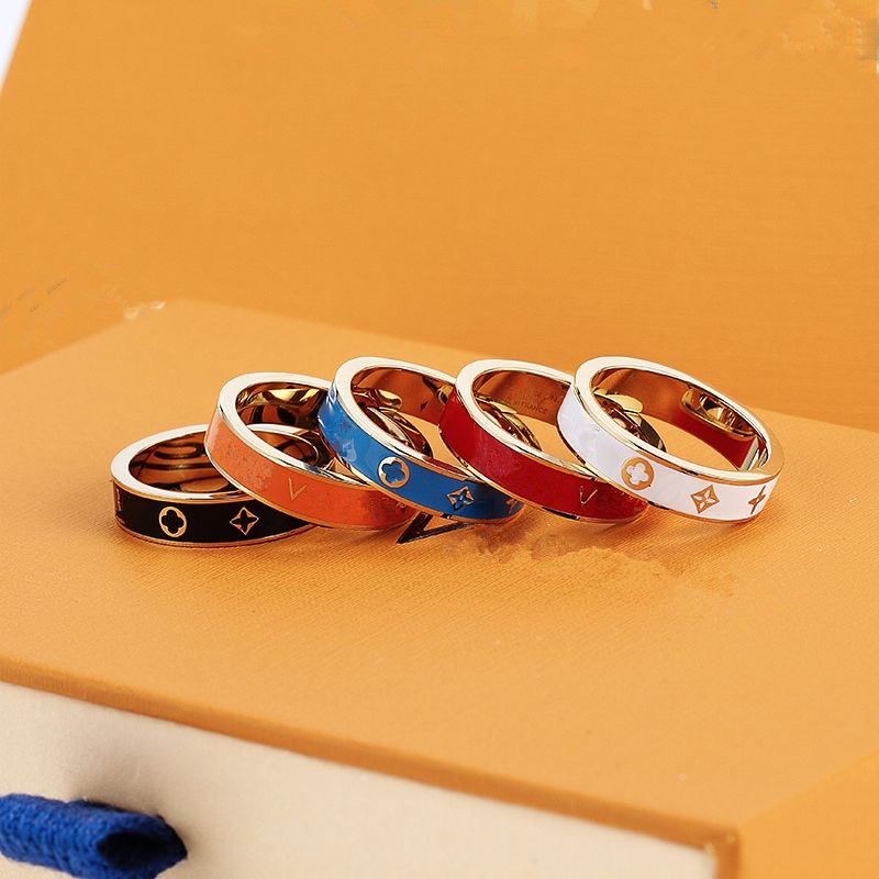 

Wholesale Price High Quality drip oil Ring Size 5/6/7/8/8/9/10 Letter Stainless Steel Gifts for men Women, Silver