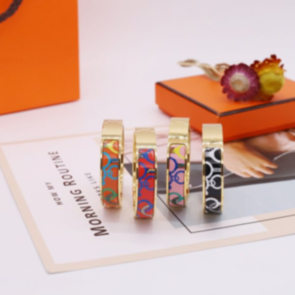 

luxury designer jewelry Enamel bracelets Women Men Bangles 316L stainless steel High Quality Presented friend gift fashion bracelet include boxes