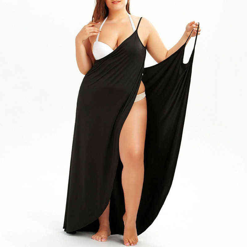 

Plus Size Women Summer Swimsuit Scarf Beach Cover Wrap Sarong Skirt Maxi Dress Cover Up Beach Sarong Pareo Bikini Wrap, White;black