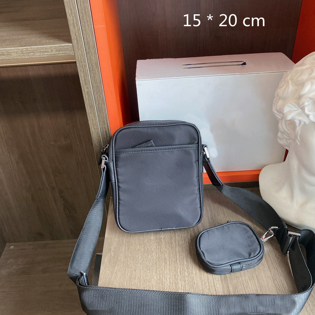 

Designer Men's Crossbody Phone Bags 2 pc Nylon Black Shoulder Bag Fashion Cross Body Bags Mini Size Plain color Top, Contact seller