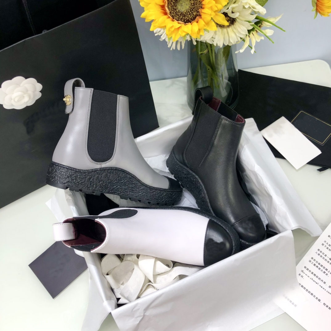

ANKLE boots Chelsea luxury designer fashion top quality leather women's shoes with box size 35-40, Color 13