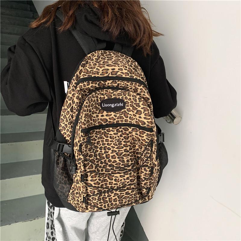 

Backpack Leopard Backpacks Cheetah Print Shoulder Bag Woman School Bags For Girls Rugzak Mannen Sac À Dos Homme Rugtas Dames, Multi