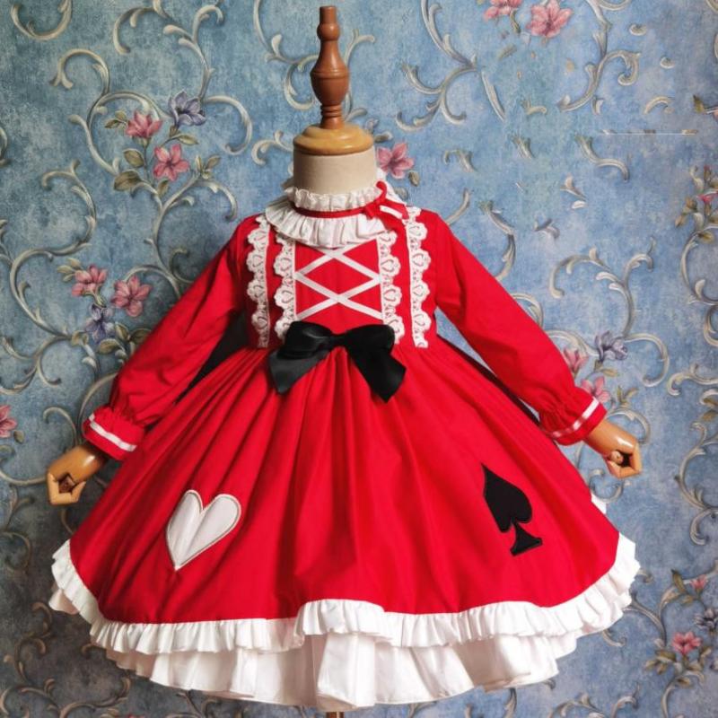 

Girl's Dresses Miayii Baby Girl Clothing Spanish Lolita Vintage Turkey Lace Bow Ball Gown Birthday Party Easter Princess Dress For Girls Y37, Red