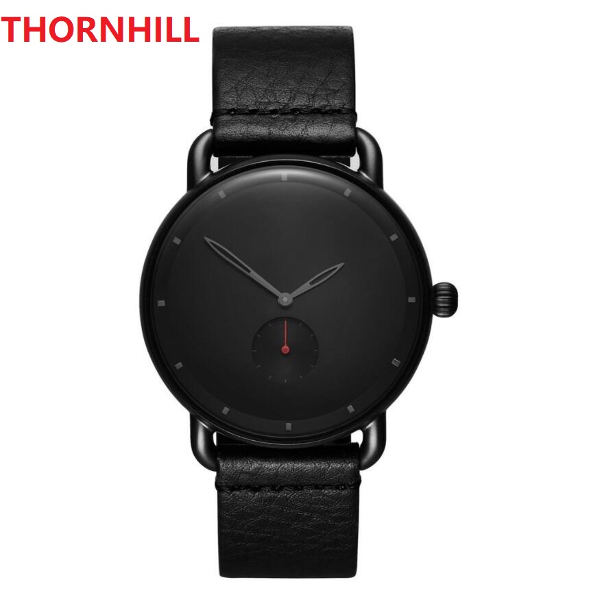 

subdial work Luxury mens watches quartz movement watch for men leather strap watch high quality waterproof designer clock casual montre de luxe, As pic