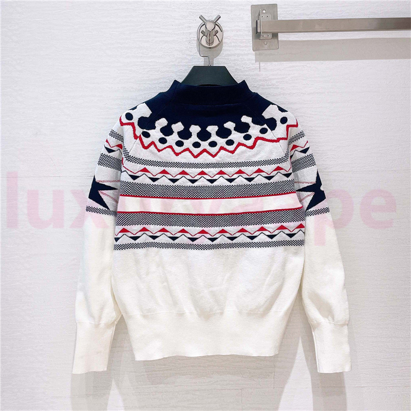

Womens Pullover Ski Sweater Spring Autumn Round Neck Knit Jumpers Long Sleeve Warm Casual Sweaters, White;black