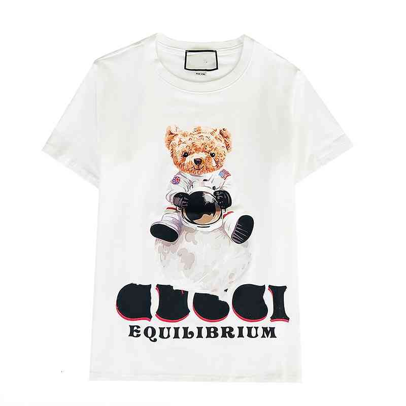 

Men's T-Shirts Red Color designers Crew Neck Shirt s Fashion Lovely Bear Print Stylist Shirts Women Summer Short Sleeve ees ops P12G