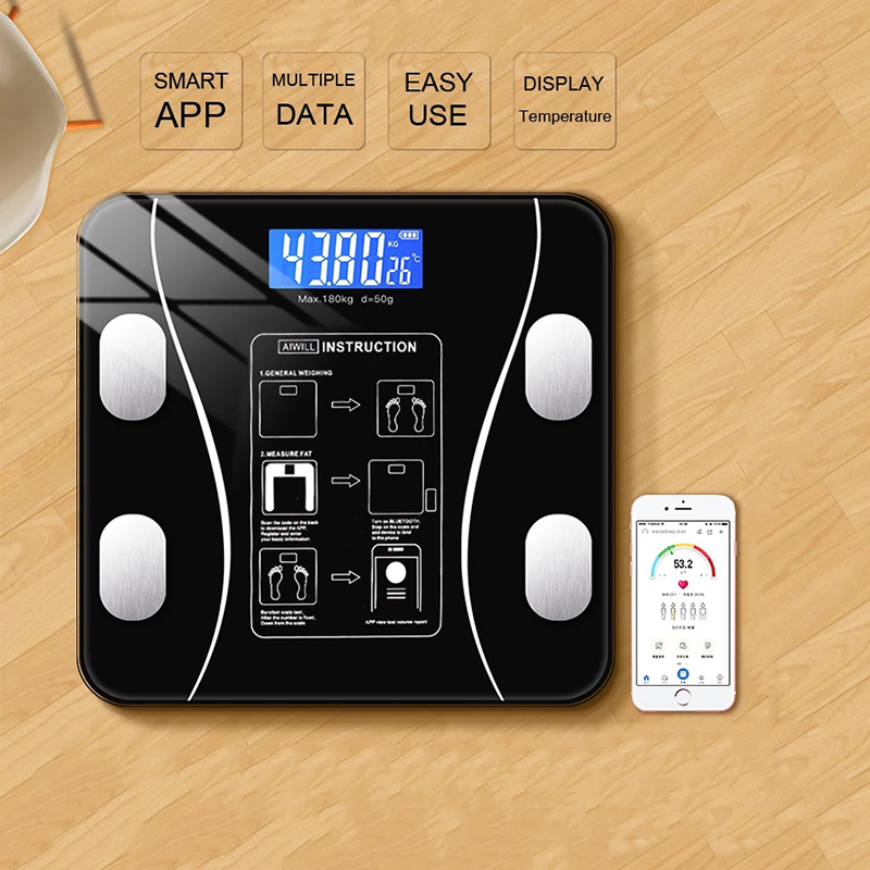 

Hot New Fat Scales Bathroom Weight Scales Digital Body Bluetooth Lose Weight Bluetooth Fat BMI Body Composition Analyzer Scale