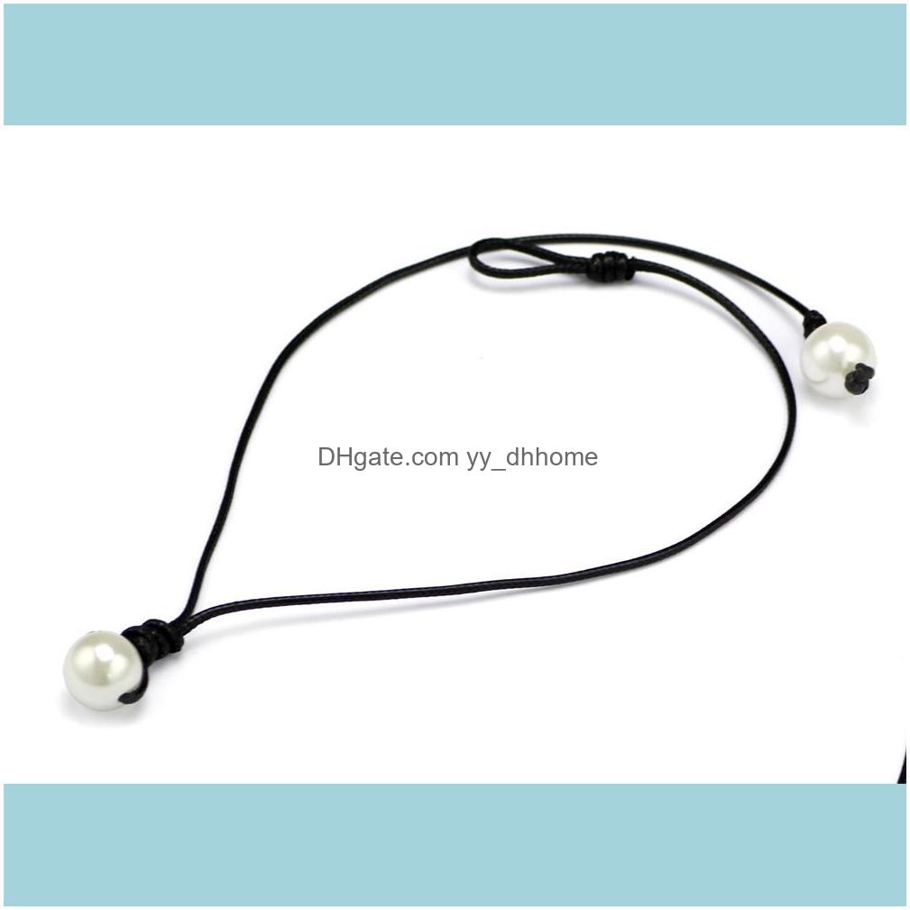 

Necklaces & Pendants Jewelryfreshwater Cultured Simulated Leather Single Pearl Necklace For Women 17 Inch Chokers Drop Delivery 2021 N8Rpl