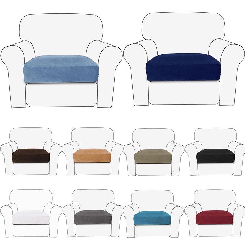 

Chair Covers 1pc Seats Stretch Sofa Cushion Cover Pet Kids Furniture Protector Polar Fleece Spandex Washable Removable Slipcover