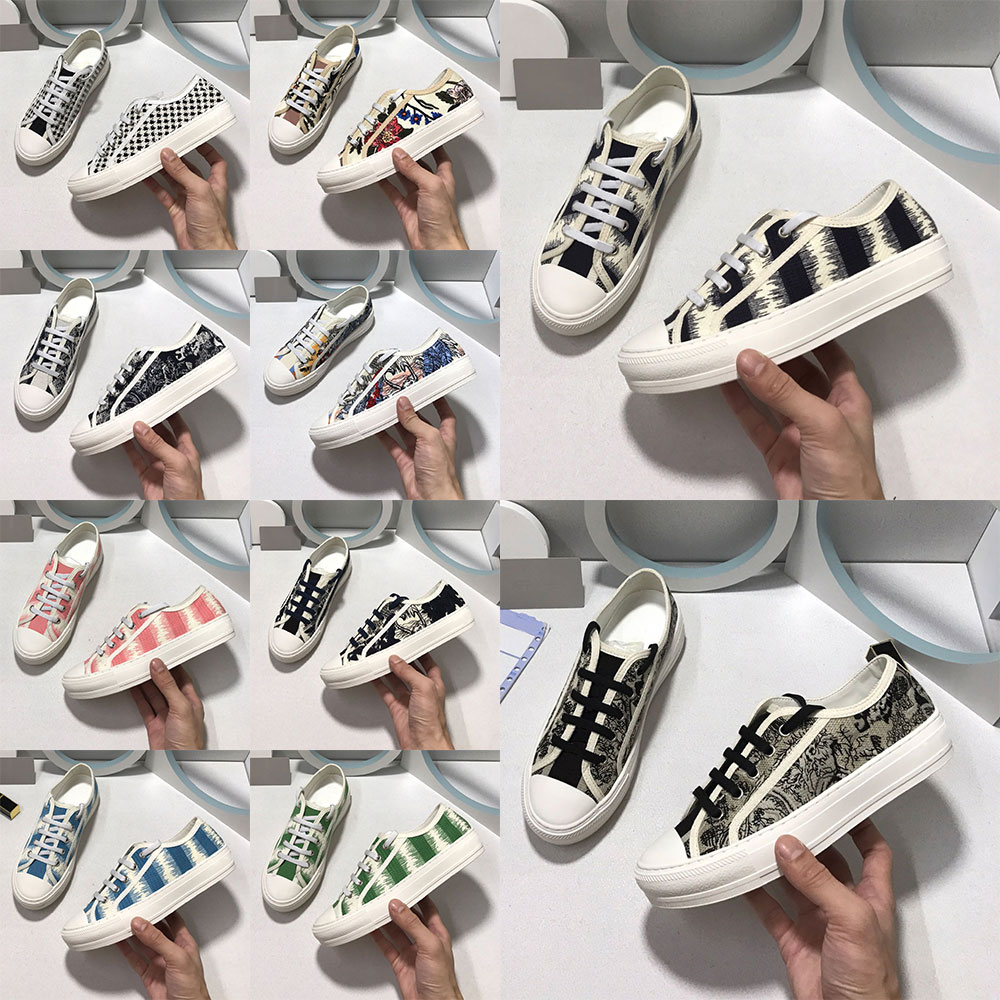 

with box 2021 Designer Sneakers WALK n canvas shoes Lace up Oblique Embroidery Low Top Platform Moman Women Luxury luxurious Casual lady size 36-40, Socks (3 pairs)