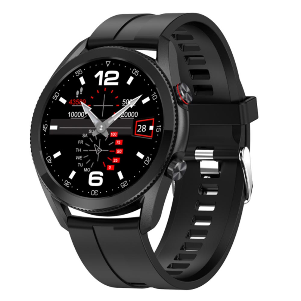 

Bluetooth Call L19 Fashion Smart Watch Women Men Sports Smartwatch Alloy Case IP68 Waterproof Smart Watches Clock iOS Androidg, L19 black