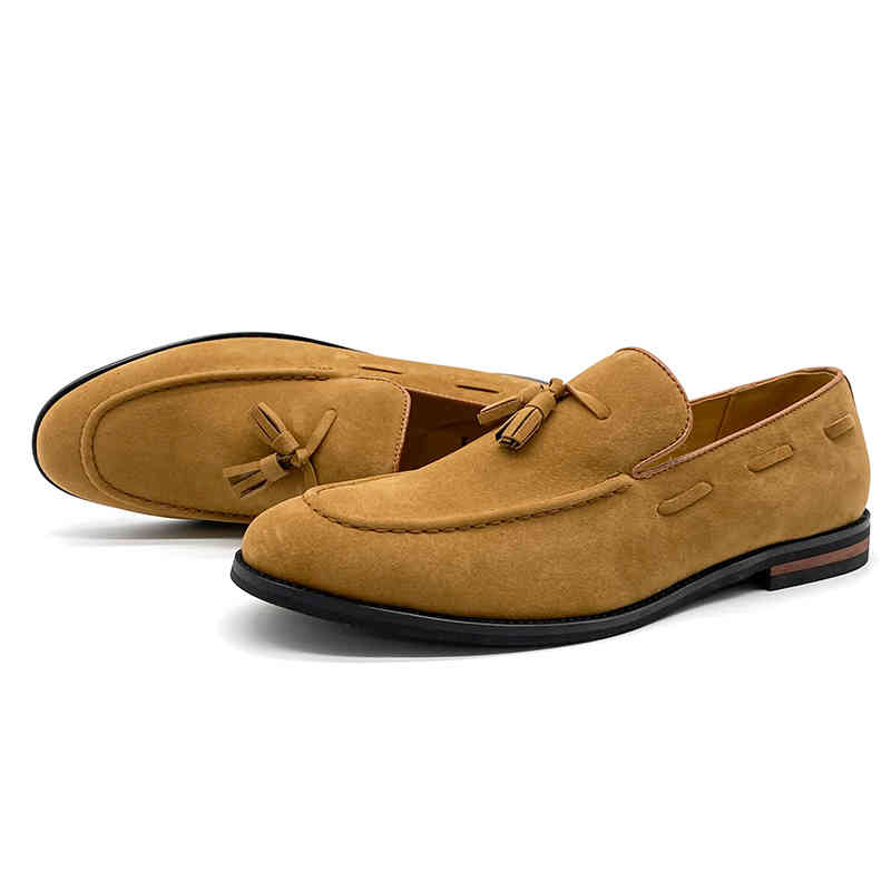

Dress Shoes Mens Luxury Dressing Tassel Loafers For Men Fashion Casual Shoes Leather Moccasins 220216z, Black