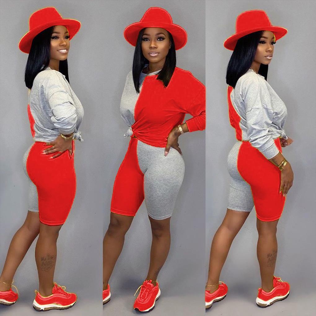 

two piece set tracksuit fall women tracksuits festival clothing t shirt and shorts sweat suits 2 outfits matching sets, Gray