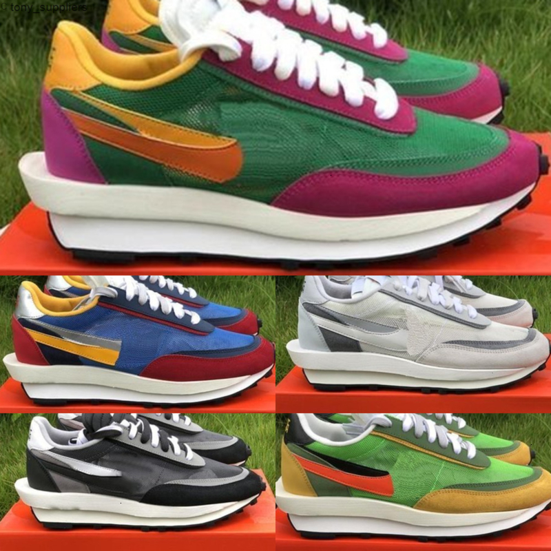

Hot Authentic Sacai Ldv Waffle Daybreak Black White Grey Pink Green Ldwaffle Casual Shoes Sports Sneakers With Original 01