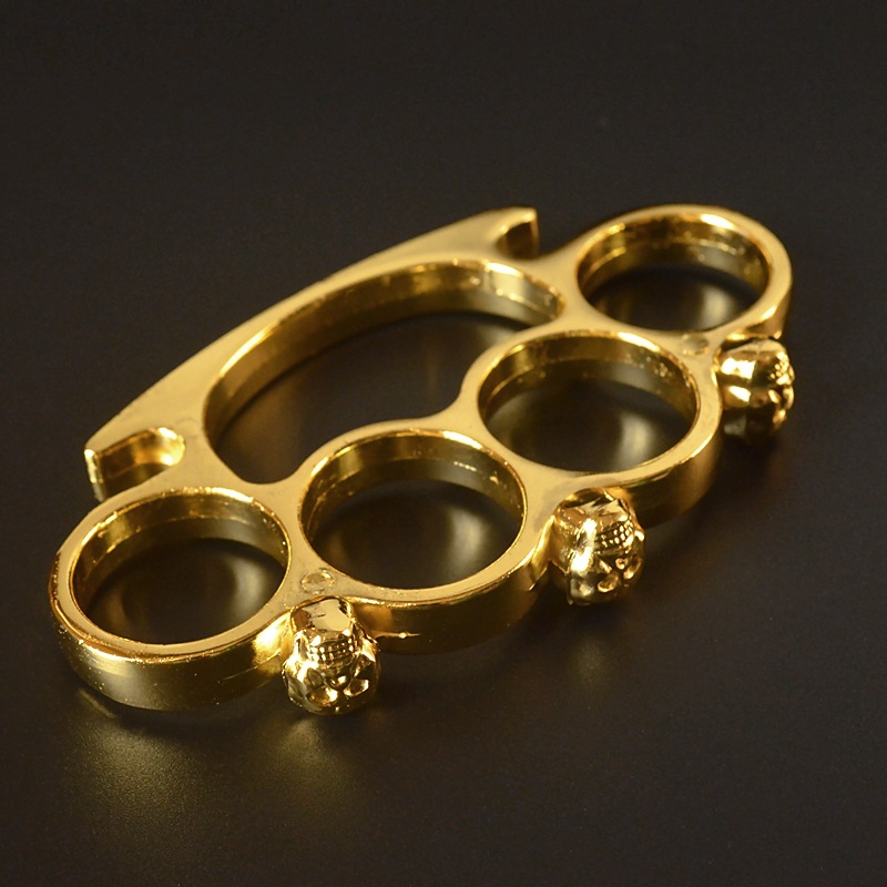 

On Board Equipment Exquisite Protective Gear Self Defense Martial Arts Fighting Kirsite Little Devil Knuckle Handclasp Fist Clasp Skull Knuckles 4 5kg B3