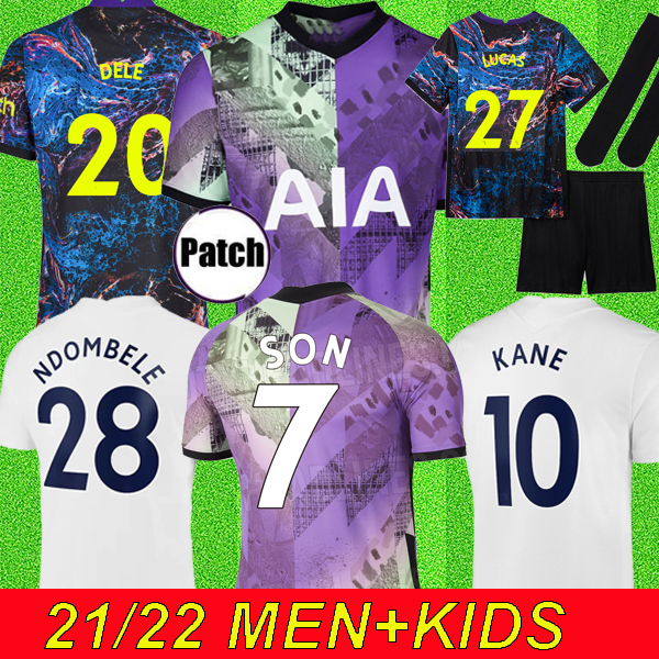 

21  KANE SON BALE BERGWIJN TOTTENHAM DELE Soccer Jerseys 2021 2022 LUCAS Football kit shirt NDOMBELE VINICIUS tops Men + kids sets uniform, 21/22 home kids