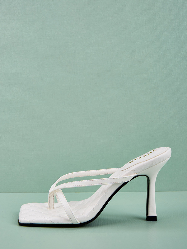 

three womens Sandals high heel 9 cm white yellow black chunky heels fashion outdoor dress wedding office party