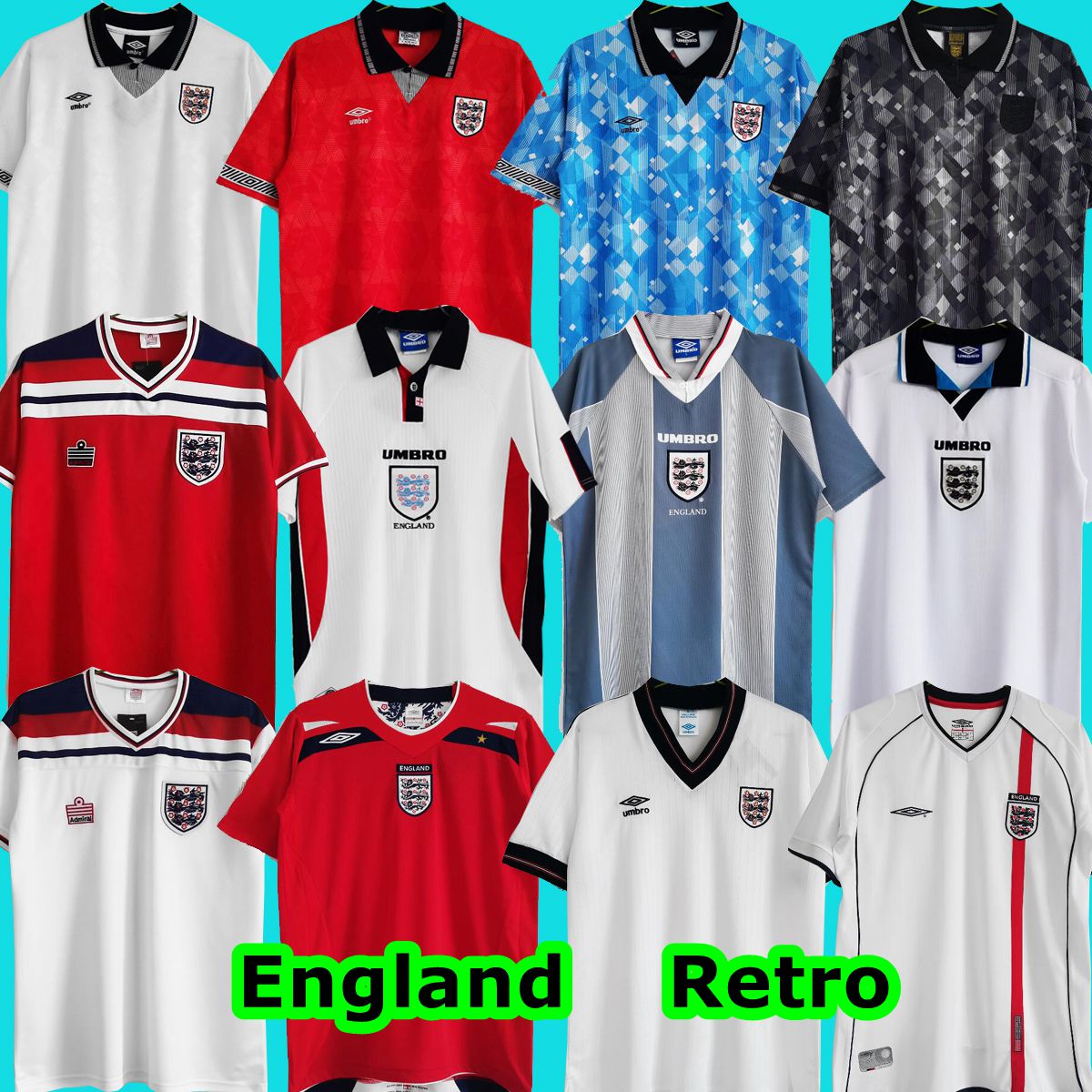 

1990 1982 England Retor Jerseys rétro Angleterre Gascoigne SHEARER McManaman SOUTHGATE vintage OWEN Sheringham 96 98 maison loin maillot de football Beckham, 1990 england home man