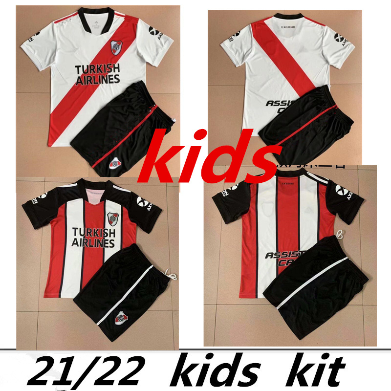 

KIDS kit home 2021 2022 River Plate soccer jersey home 21 PRATTO Fernandez SCOCCO Palacios LIBERTADORES football shirts QUINTERO, Black