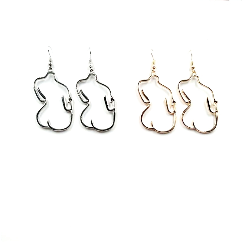 

10 pair /lot jewelry fashion retro human contour alloy texture body figure earring
