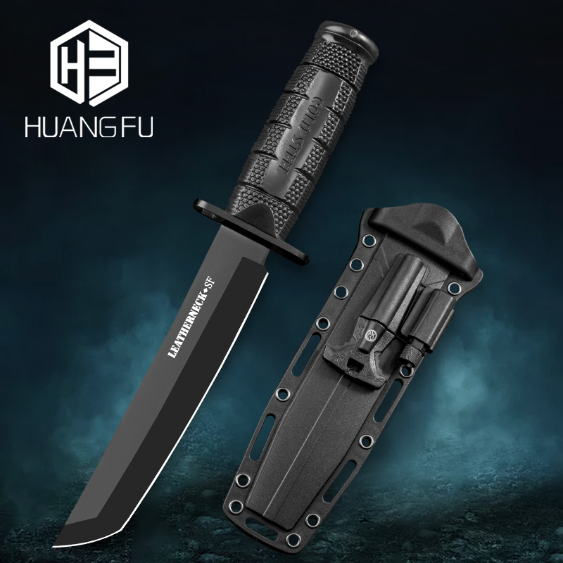 

HUANGFU High quaity stee tactica knife fixed bade knife surviva rescue too hunting knife hunting combat outdoor equipment