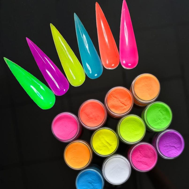 

1 Oz/bottle (30g) Acrylic Powder Dipping Powder Neon Pigment Fluorescent Crystal Powder Building Nail Art Poli jllDwg, Silver;gold