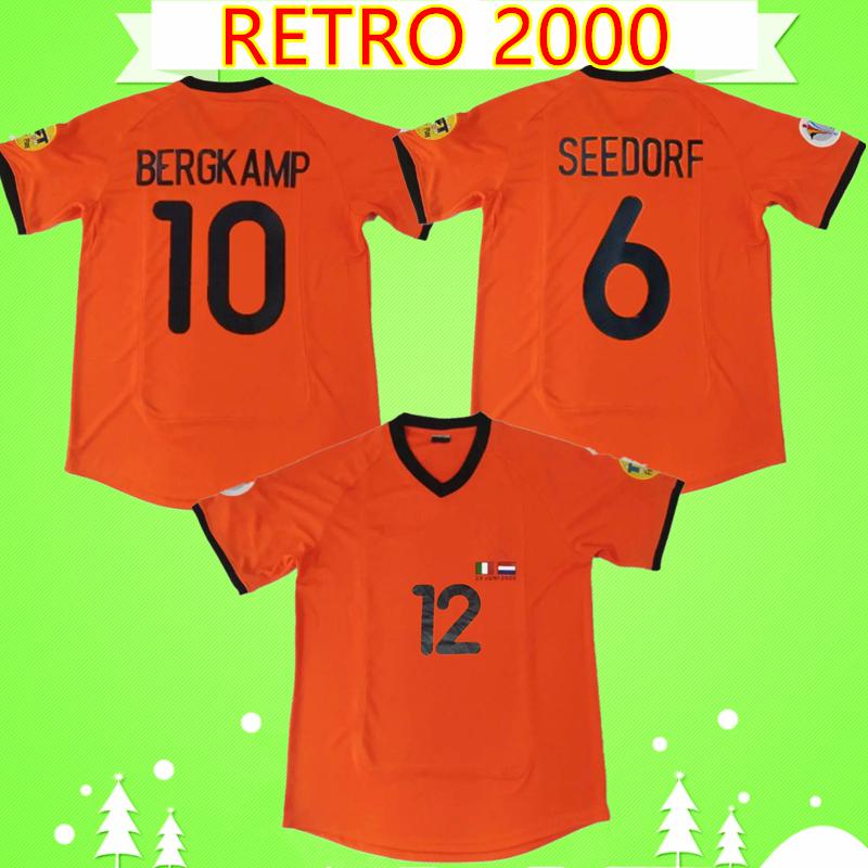 

soccerFinal soccer jerseys Retro 2000 Netherlands Vintage Holland football shirts Classic home orange BERGKAMP DAVIDS KLUIVERT SEEDORF SPROC, Black;yellow