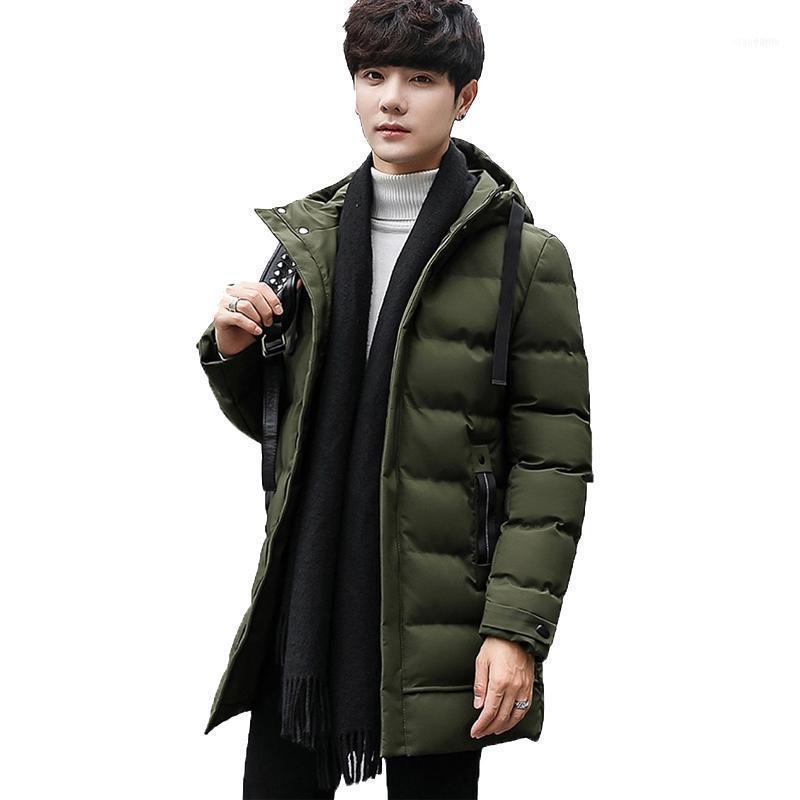 

Men's Down & Parkas AmberHeard 2021 Winter Fashion Men Warm Jacket And Coats Thick Medium-Long Casual Hooded Outwear Cotton-padded Jacket1, Black